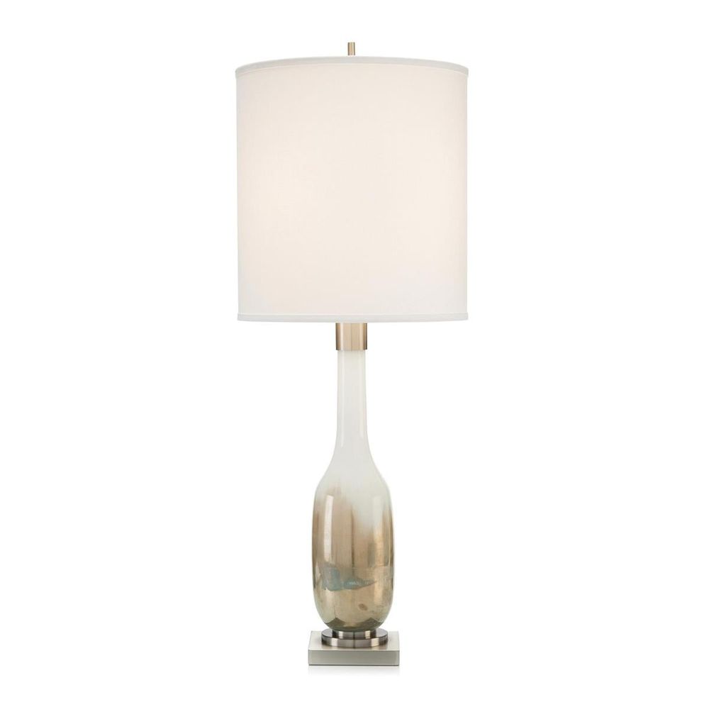 Table Lamps Handblown Golden Table Lamp - Off White, White