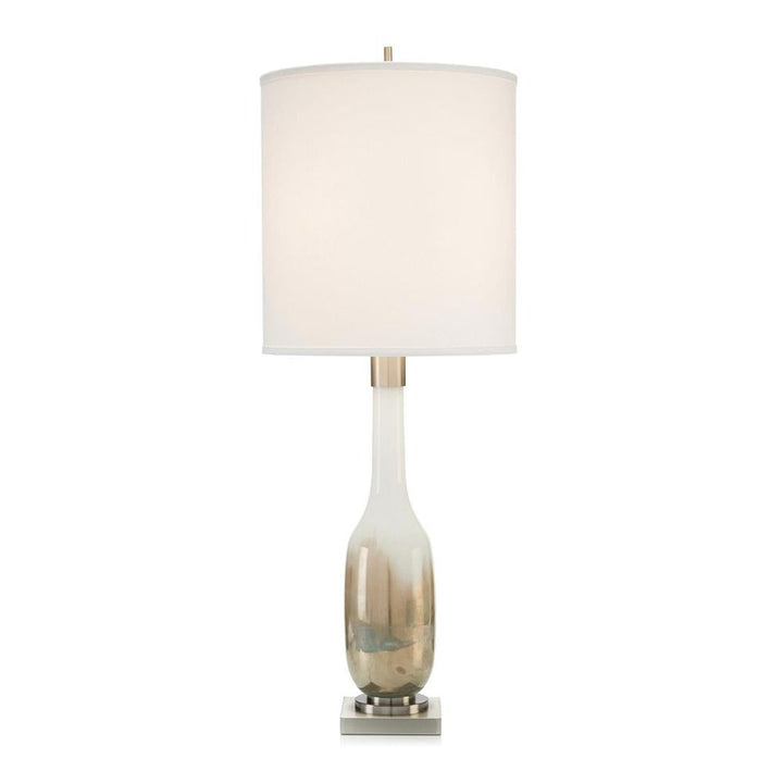 Table Lamps Handblown Golden Table Lamp - Off White, White