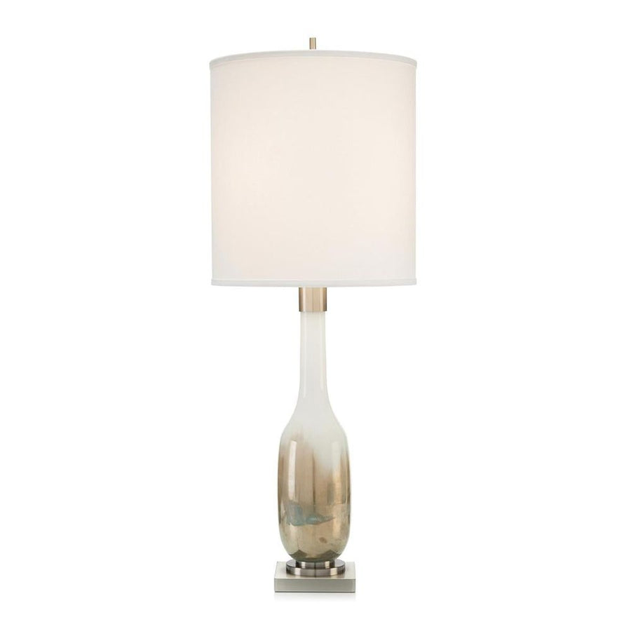 Table Lamps Handblown Golden Table Lamp - Off White, White