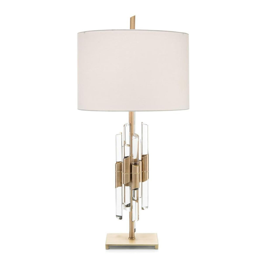 Table Lamps Brass And Crystal Rod Table Lamp - Clear, White