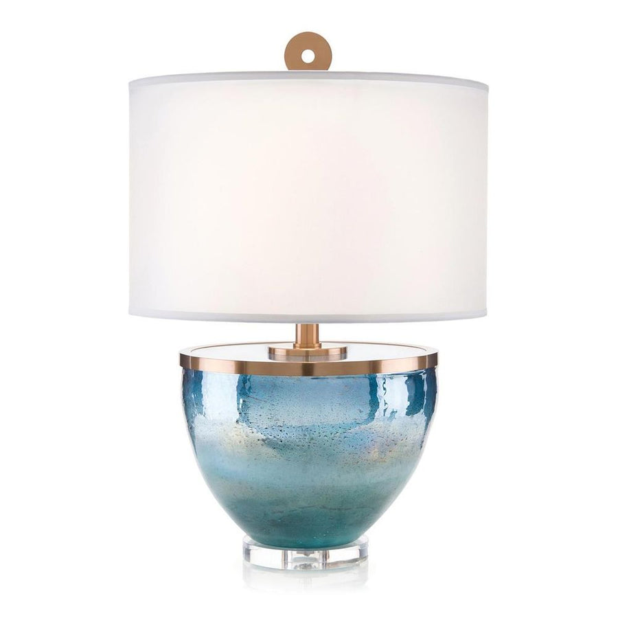 Table Lamps Islamorada Blue Glass Table Lamp - Bronze, Clear, White