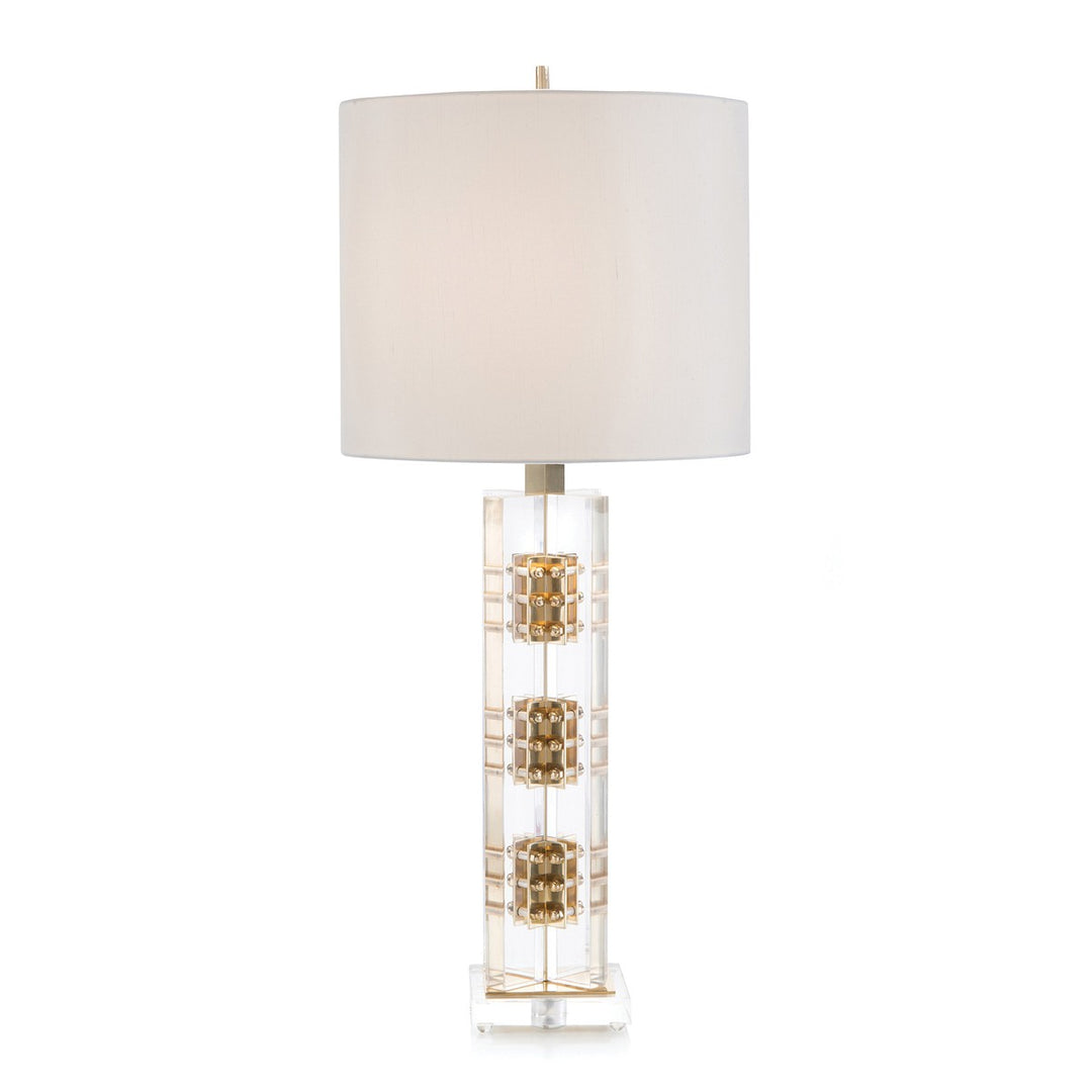 Camden And Acrylic Table Lamp - Clear - Brass