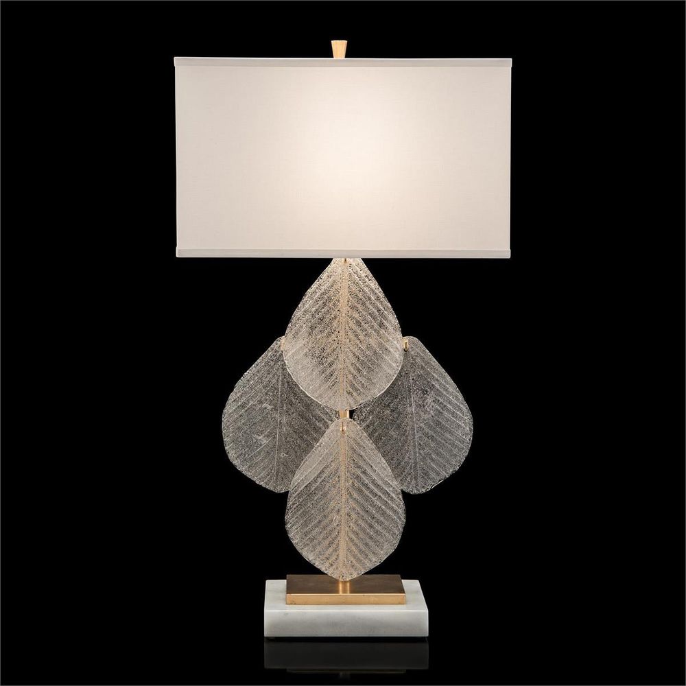 Table Lamps Glass Petal Table Lamp - Clear, White