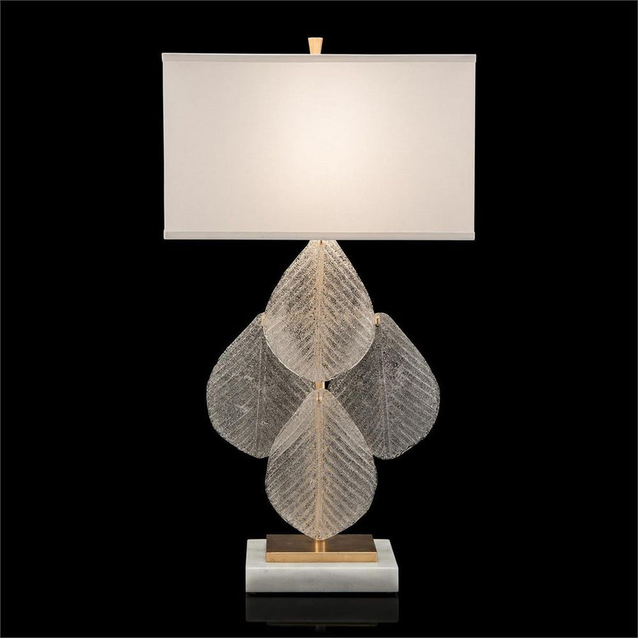 Table Lamps Glass Petal Table Lamp - Clear, White