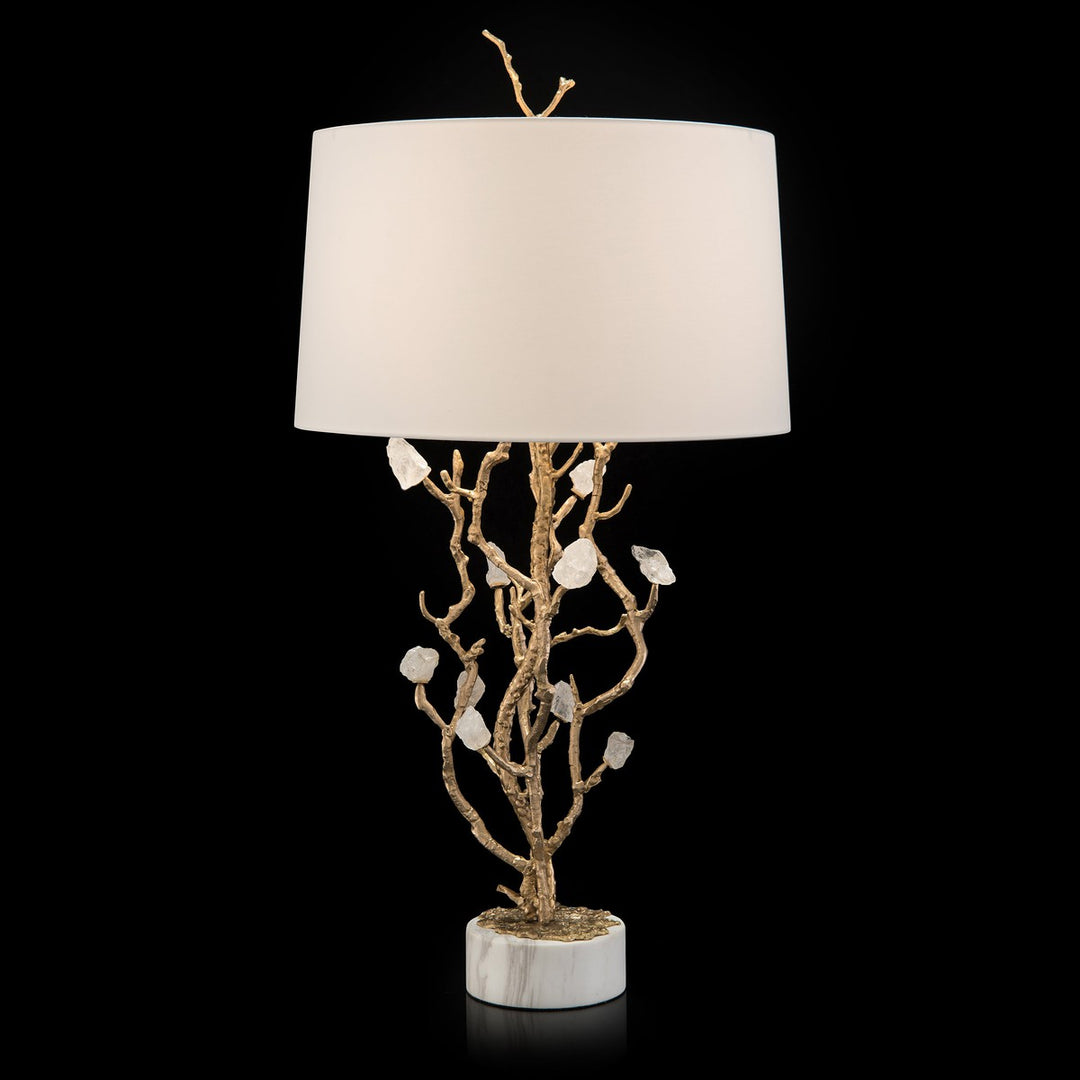 Camden Quartz Bud Table Lamp - Gold - Iron