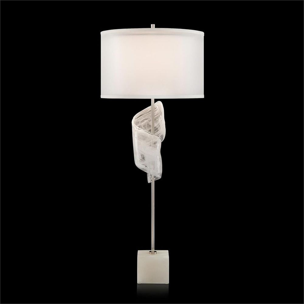 Table Lamps Furls Of White Buffet Lamp - Gold, Silver, White