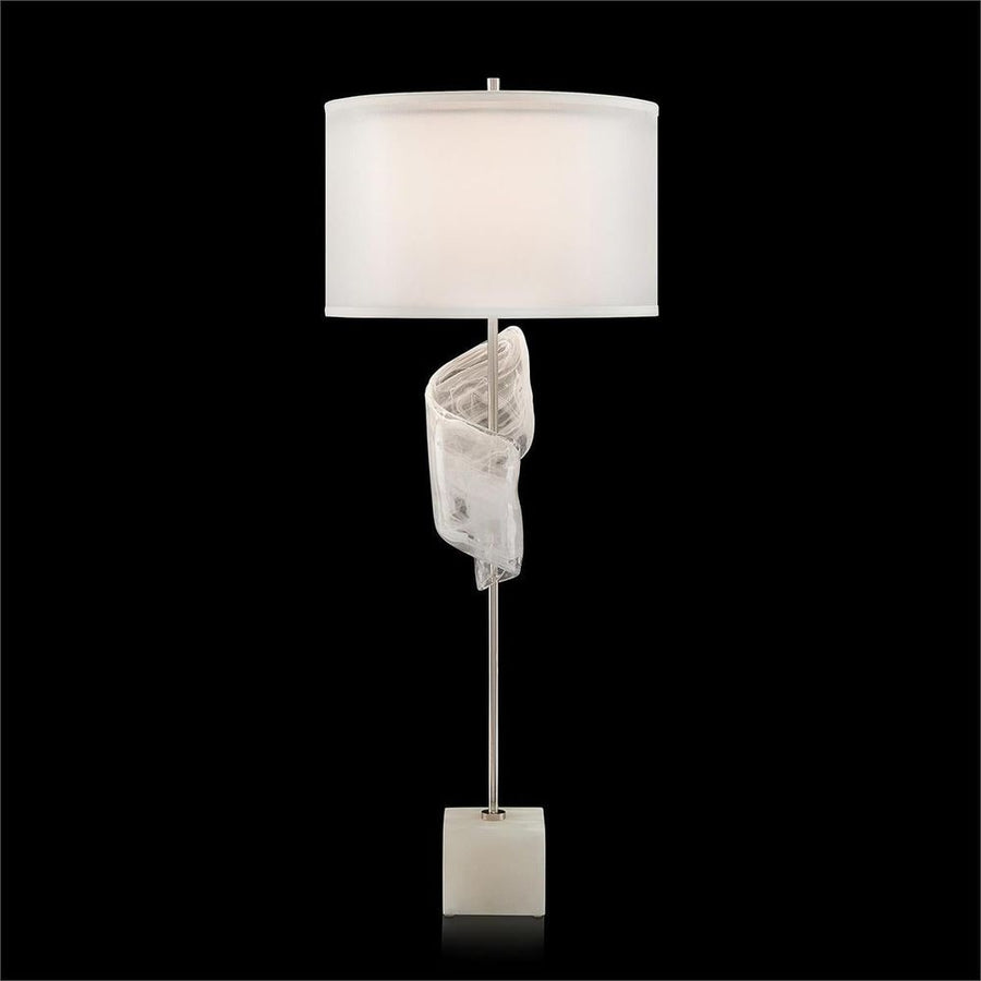 Table Lamps Furls Of White Buffet Lamp - Gold, Silver, White