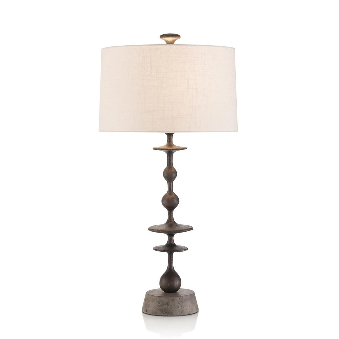 Satin Black Baluster Table Lamp - Brass,White