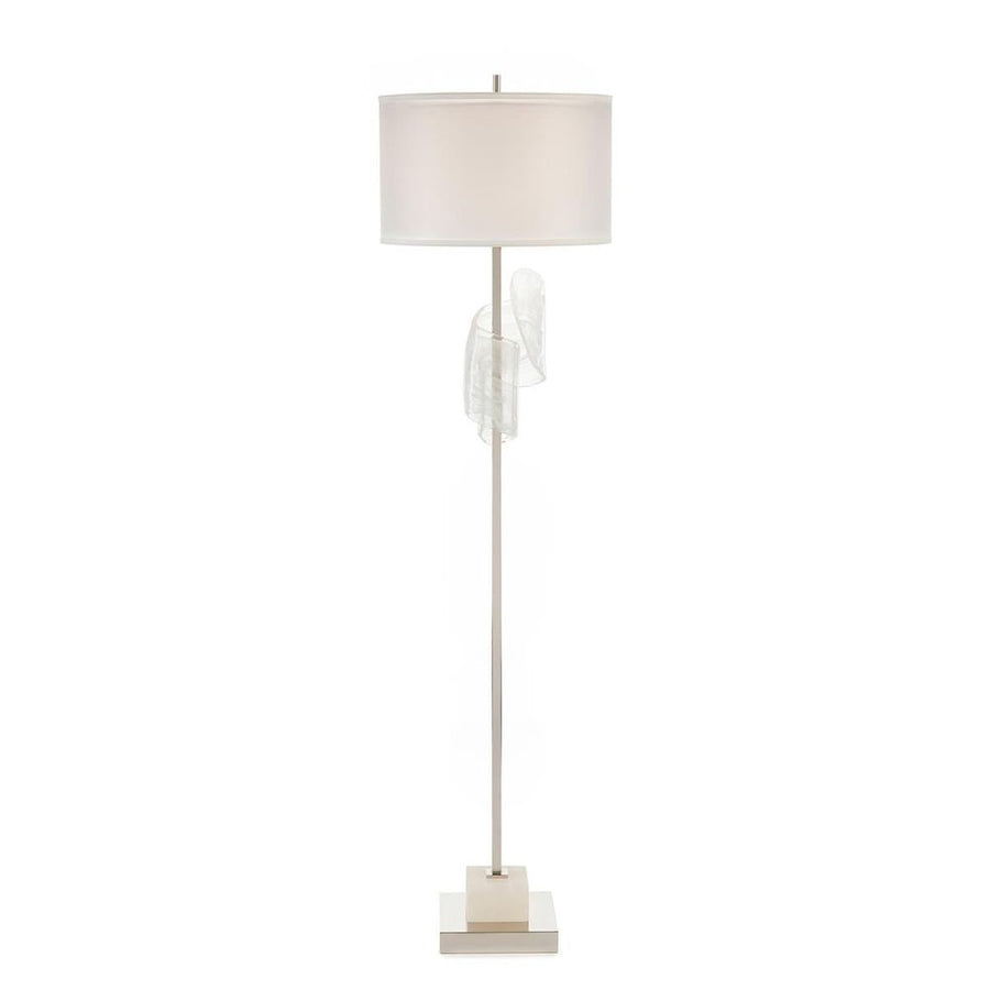 Floor Lamps Solis Of White Floor Lamp - White - Brass