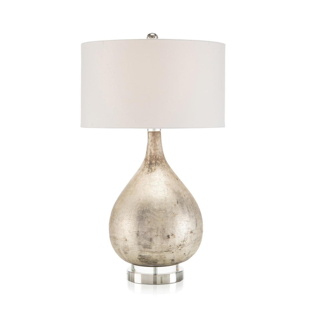 Lamp In Aged Silver Finish - Gold,Silver,White