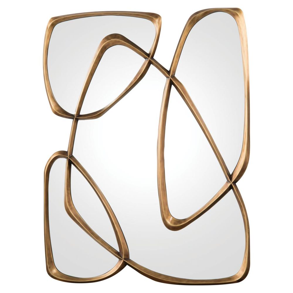 Wall Mirrors Zeta Mirror In Mayan Bronze - Silver