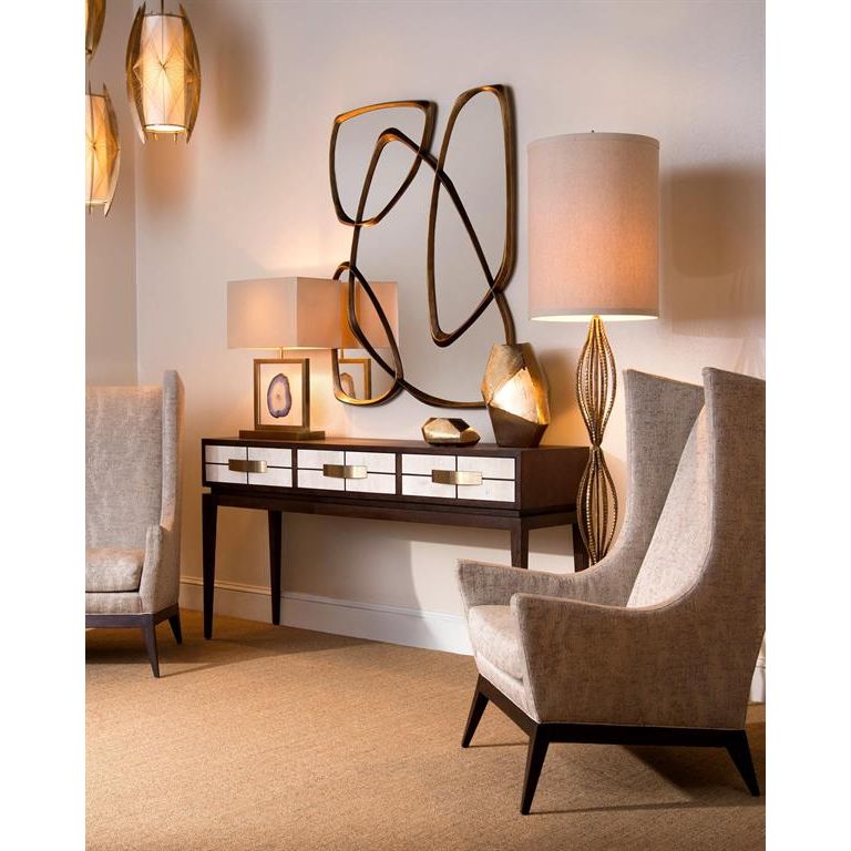 Wall Mirrors Zeta Mirror In Mayan Bronze - Silver