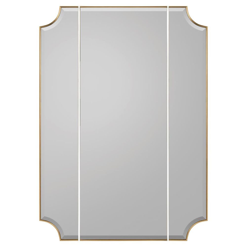 Wall Mirrors Solis Triptych Mirror - Gold