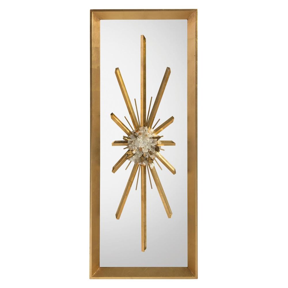 Wall Mirrors Ellington Crystal Burst Mirror I - Gold