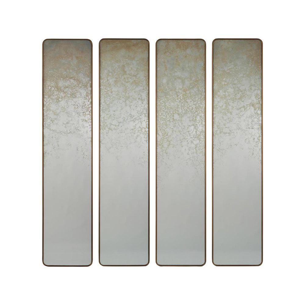 Wall Art Pastelle Mirror Panels (Set Of Four) - Grey, Silver