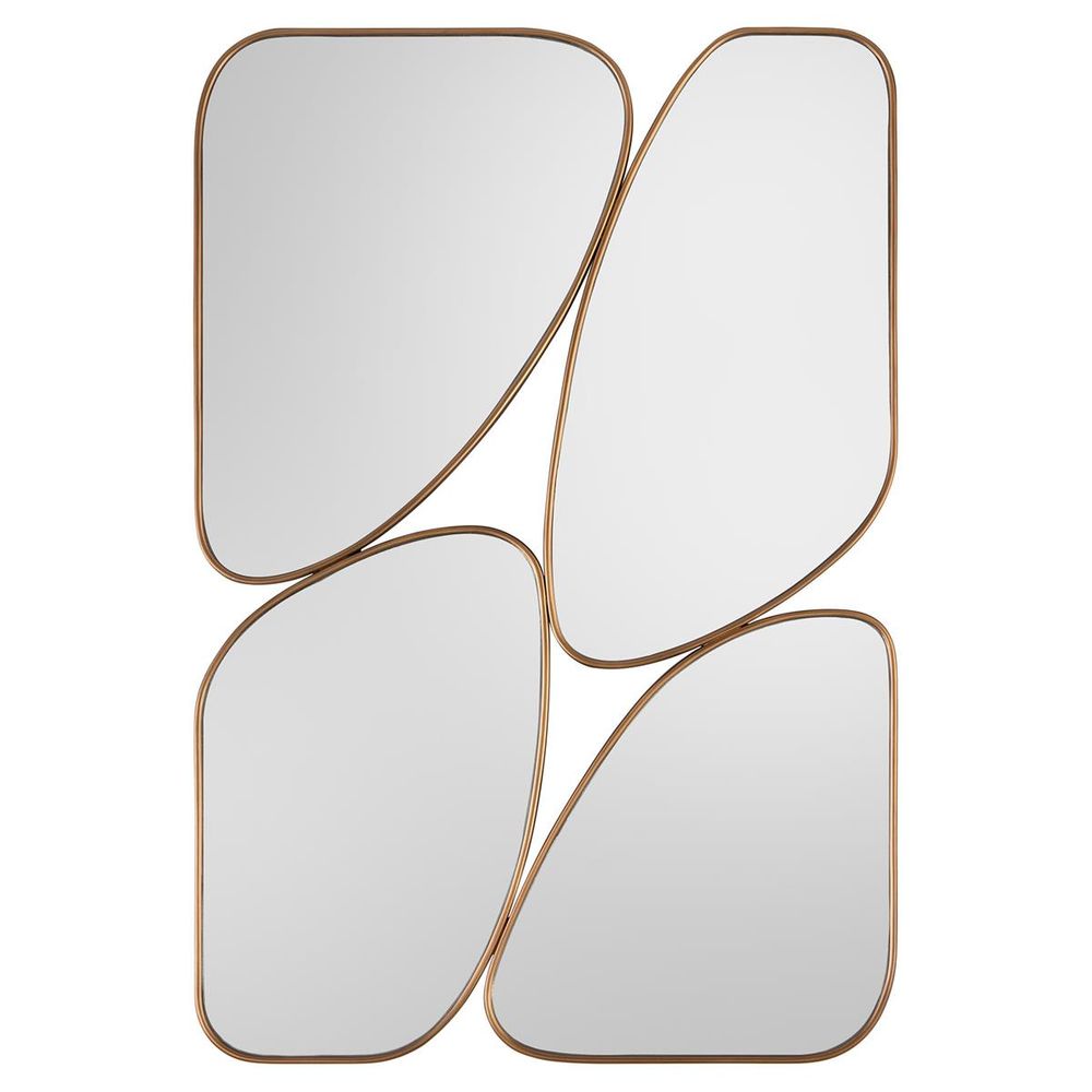 Wall Mirrors Solis Mirror - Quad Pane - Gold