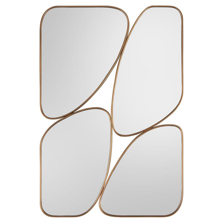 Wall Mirrors Quadrant Mirror - Gold