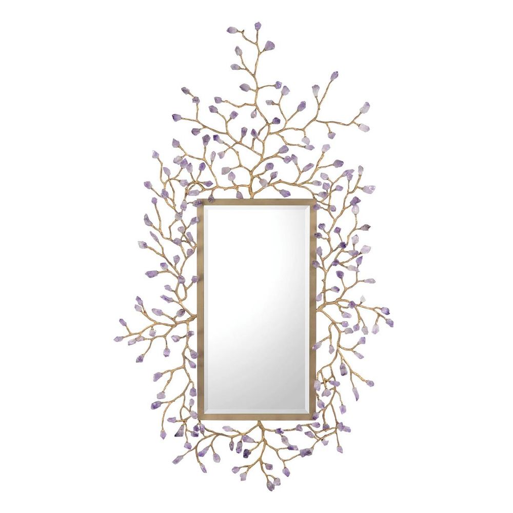 Wall Mirrors Budding Amethyst Mirror - Brass