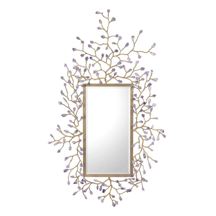 Wall Mirrors Budding Amethyst Mirror - Brass