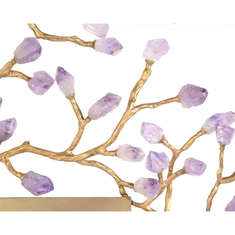 Wall Mirrors Budding Amethyst Mirror - Brass