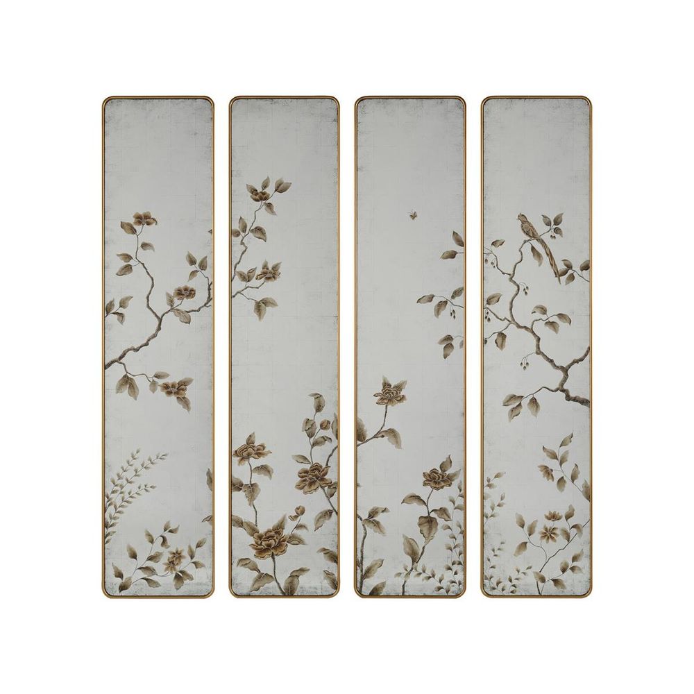 Wall Art Ashmill Mirror Panels (Set Of Four) - Multicolor, Silver