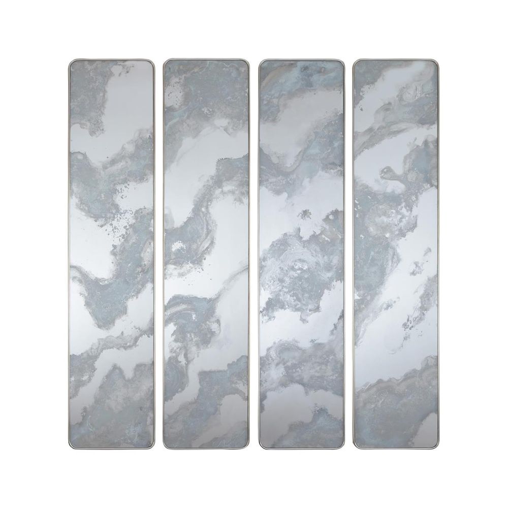 Wall Art Meuse Mirror Panels (Set Of Four) - Silver