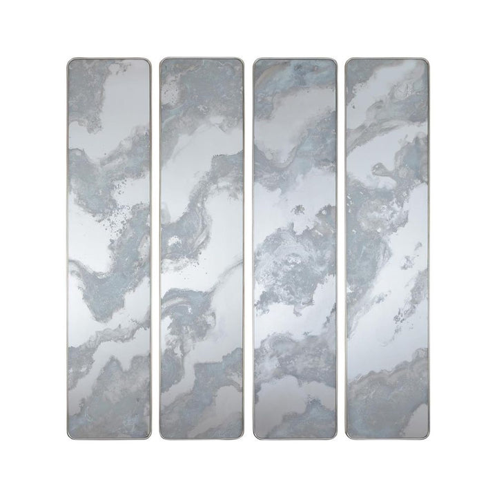 Wall Art Meuse Mirror Panels (Set Of Four) - Silver