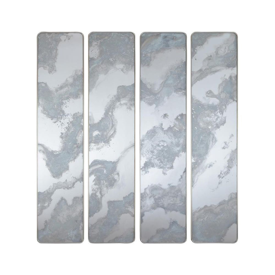 Wall Art Meuse Mirror Panels (Set Of Four) - Silver
