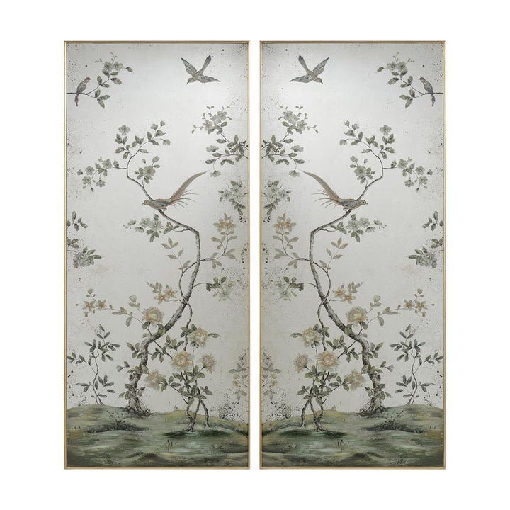 Wall Art Roku Mirror Panels (Set Of Two) - Multicolor, Silver