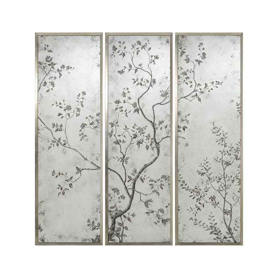 Wall Art Pastorale Mirror Panels (Set Of Three) - Multicolor, Silver