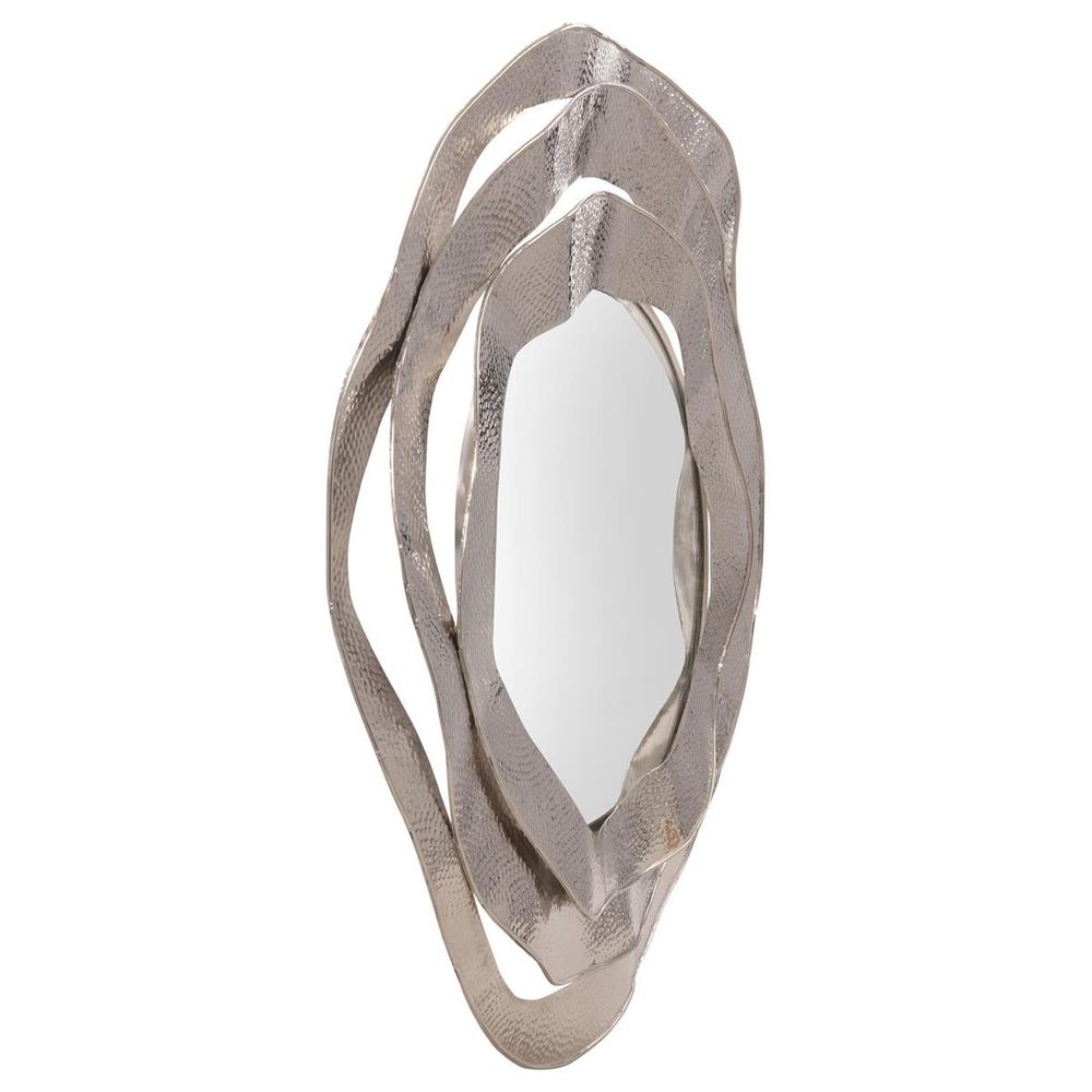 Ripple Mirror, Nickel - Silver