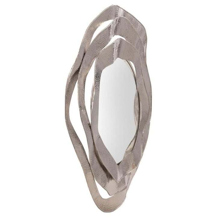 Ripple Mirror, Nickel - Silver