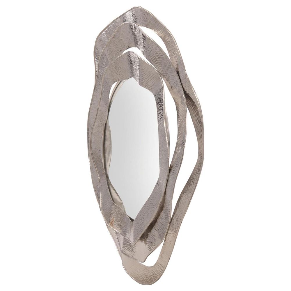 Ripple Mirror, Nickel - Silver