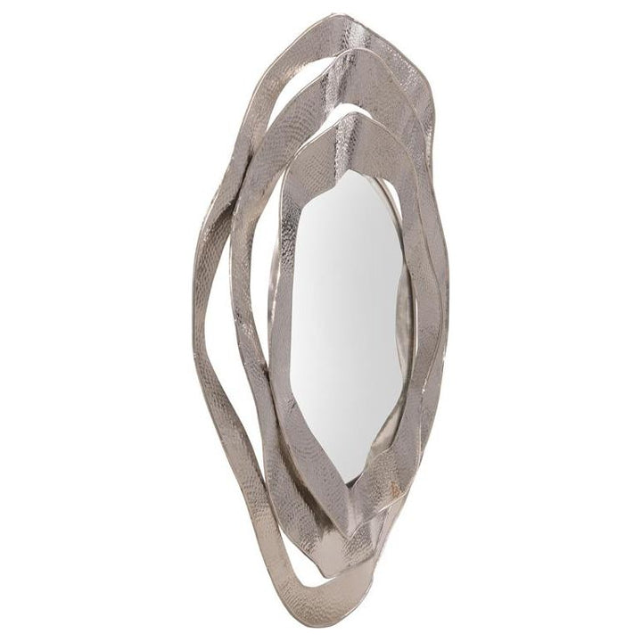 Wall Mirrors Ripple Mirror, Nickel - Silver
