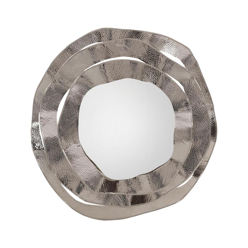 Wall Mirrors Ripple Mirror, Nickel - Silver