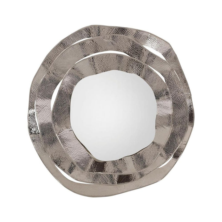 Wall Mirrors Ripple Mirror, Nickel - Silver