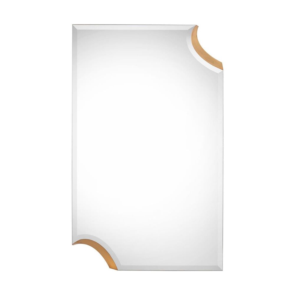 Wall Mirrors Clipped Corners Mirror - Gold