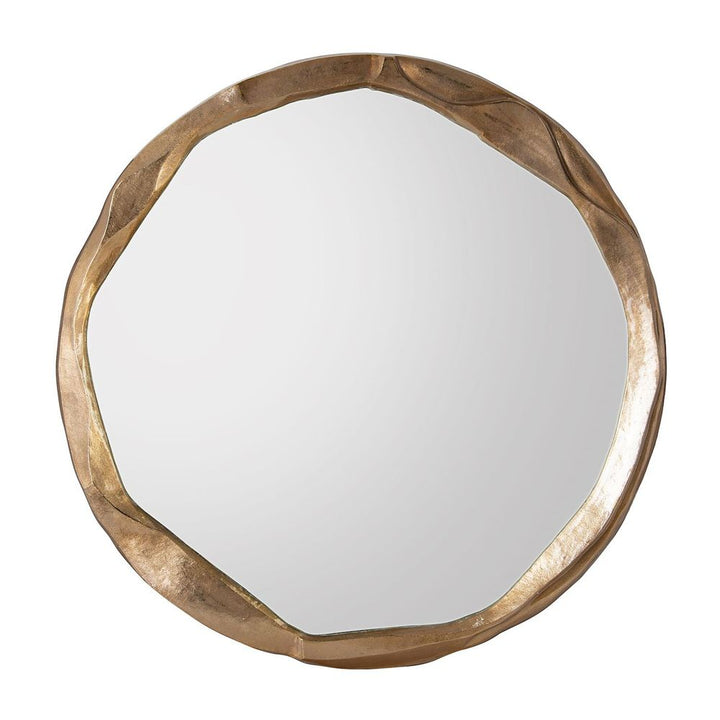 Wall Mirrors Round Ruga Mirror, Large Gold