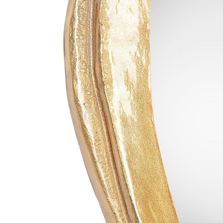 Wall Mirrors Round Ruga Mirror, Small Gold