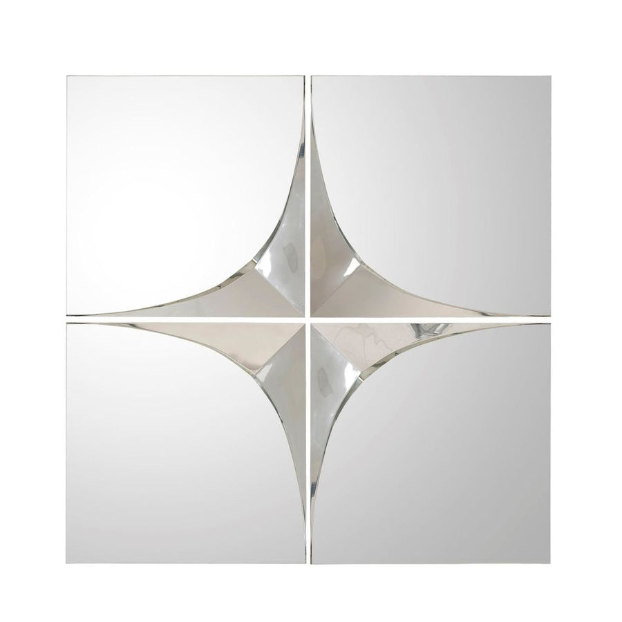  Silver Contour Mirrors, Set Of 4