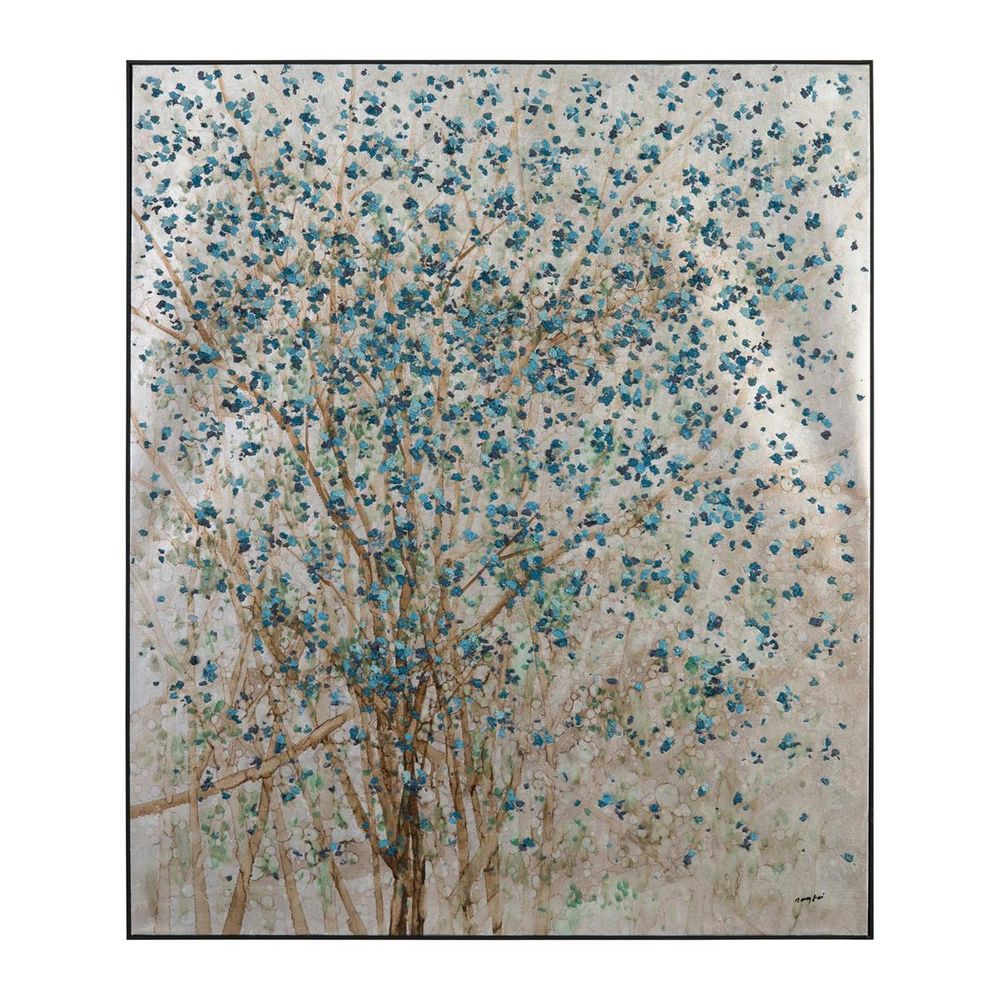 Wall Art Teng Fei's Silvered Dogwood - Multicolor, Silver