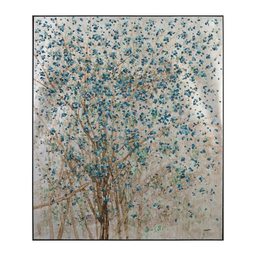Wall Art Teng Fei's Silvered Dogwood - Multicolor, Silver