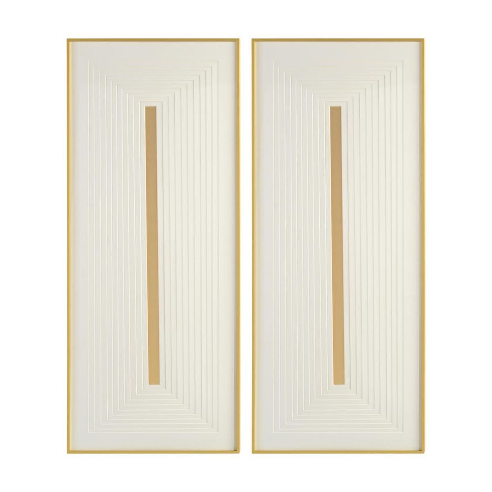 Wall Art Golden Barricade (Set Of Two)