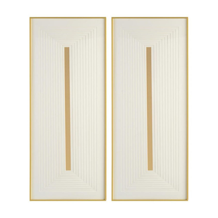 Wall Art Golden Barricade (Set Of Two)