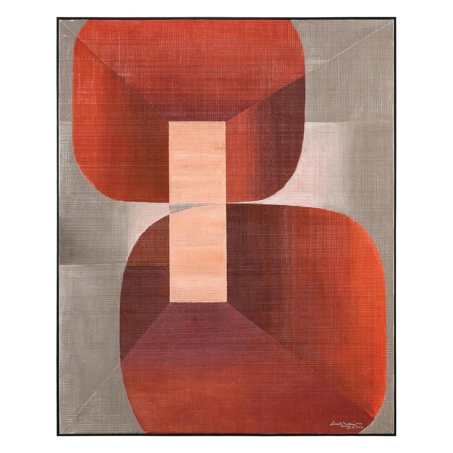 Wall Art Lm Zhou's Blush - Grey, Multicolor, Red