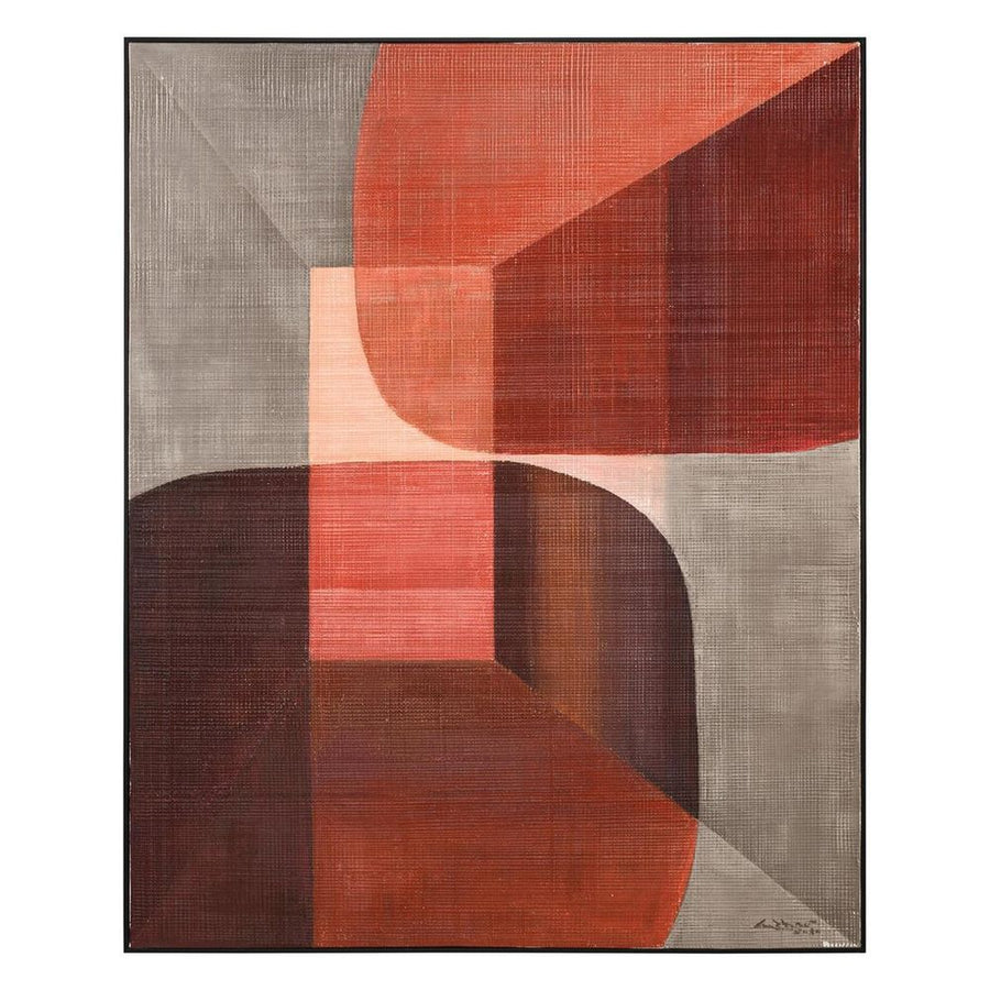 Wall Art Lm Zhou's Rose - Grey, Multicolor, Red