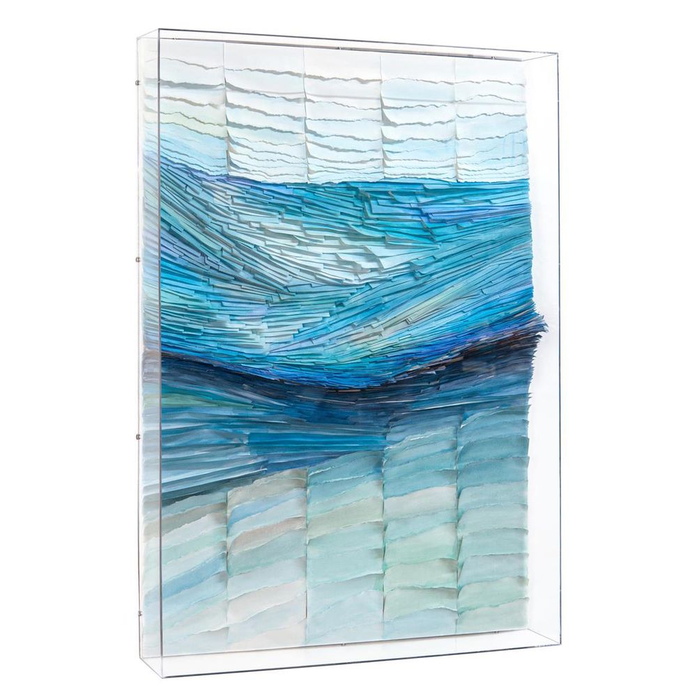 Wall Art Tony Fey's Crashing Waves - White