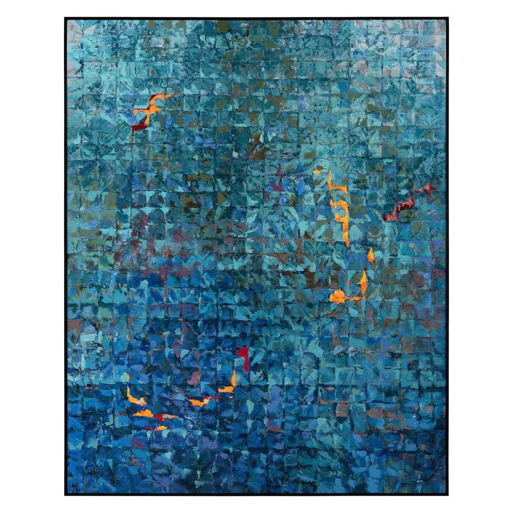 Wall Art Teng Fei's A Atlantic - Gold, Red