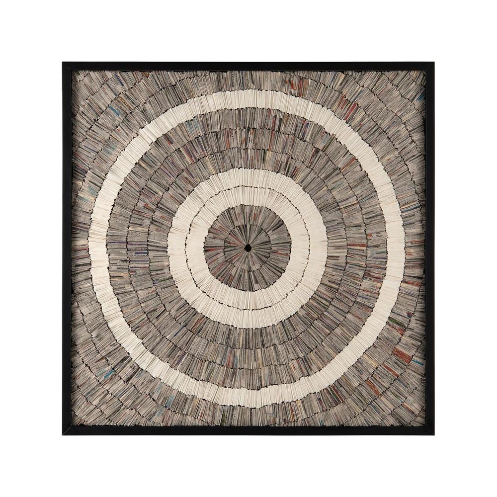 Wall Decor Mark Mcdowell's Perspective Paper Art - Grey, White