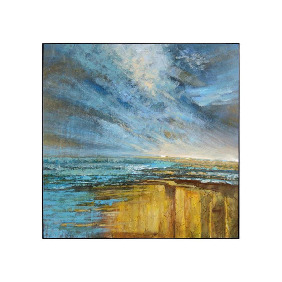 Wall Art Teng Fei's Golden Shore - Gold, Green